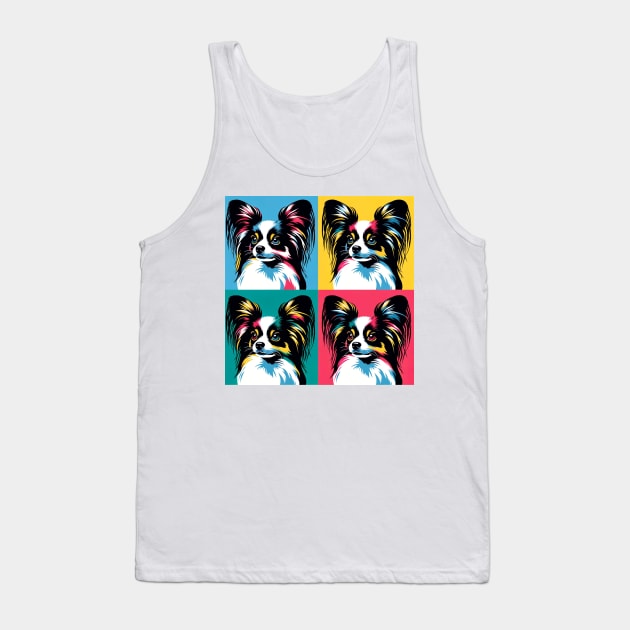 Papillon Pop Art - Dog Lover Gifts Tank Top by PawPopArt